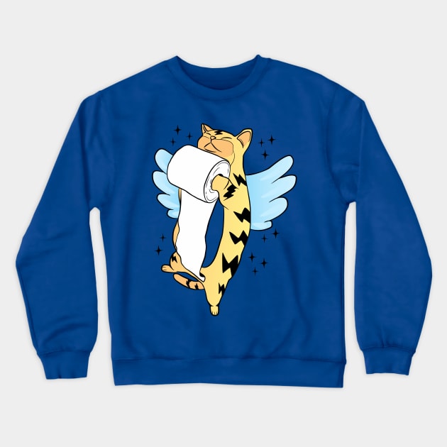 Toilet Paper Cat Fairy - Cool & Geeky Crewneck Sweatshirt by sadpanda